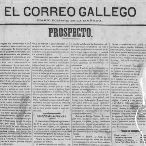 Página de El Correo Gallego de 1878